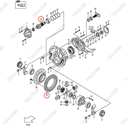 Cặp bánh răng quả dứa 12N53-59801