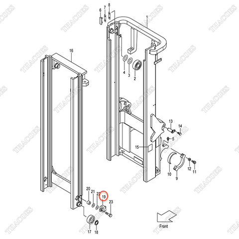 (VM2Y5) Bi nâng hạ 23458-32052, ngang