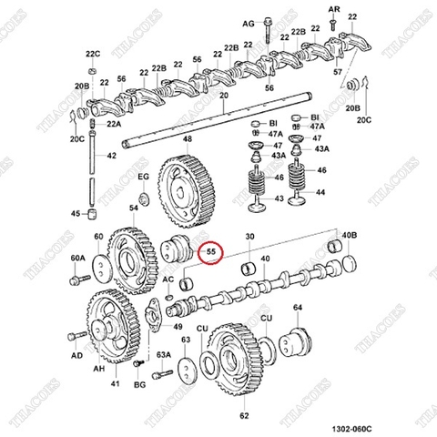 Trục bánh răng trung gian 1 13581-UC010 (13581-78200-71)