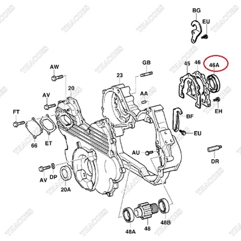 Phớt đuôi trục cơ 9001A-31008 (90311-95951-71) (1008-1507)