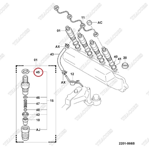 Đệm dầu hồi kim phun 23654-78200-71