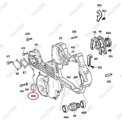 Phớt đầu trục cơ 9001A-31009 (90311-45950-71)