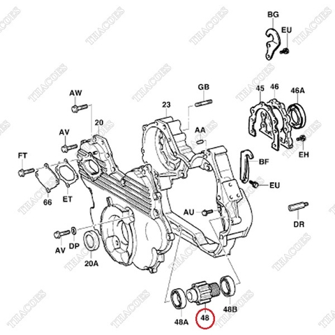 Bánh răng bơm thủy lực 13519-UC010 (13519-78202-71)
