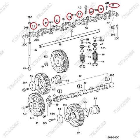 Cò xupap 13811-UC010 (13811-78200-71) (8c)
