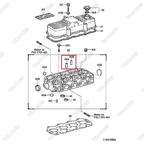 Dẫn hướng xupap 11126-76004-71 (hút và xả)