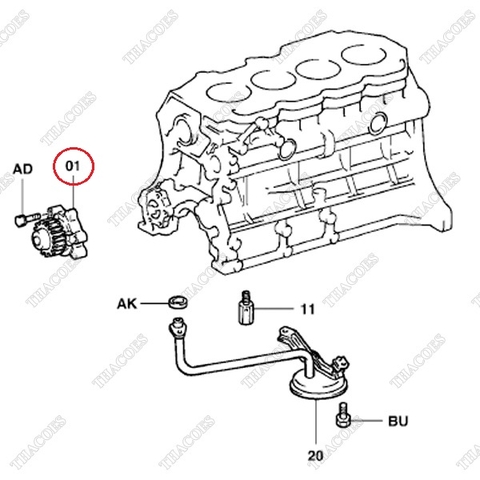 Bơm nhớt 15100-UC020 (15100-78202-71)