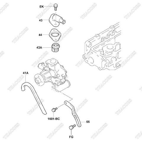 (43) Cút nước 16331-UD010(16331-78300-71)