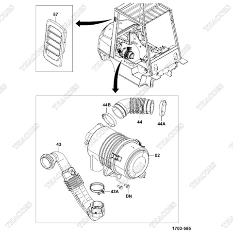 (43) Ống nạp gió 17813-26640-71