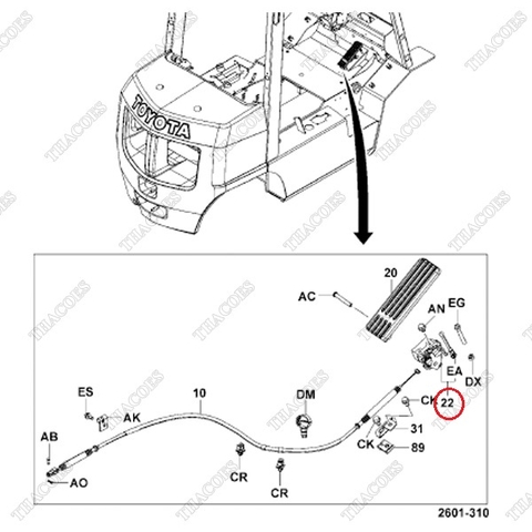 Bàn đạp pedal ga 26611-26600-71