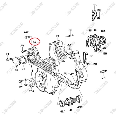 Nắp đầu động cơ 11321-UC030 (11321-78211-71)