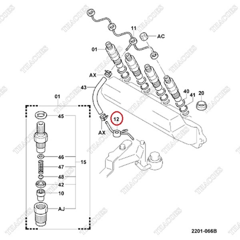 Ống dầu hồi 23762-UC020, 23762-78203-71