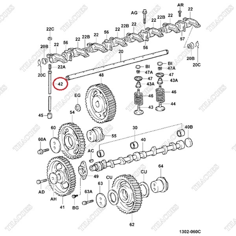Đũa đẩy xupap 13781-UC010 (13781-78200-71) (8c)