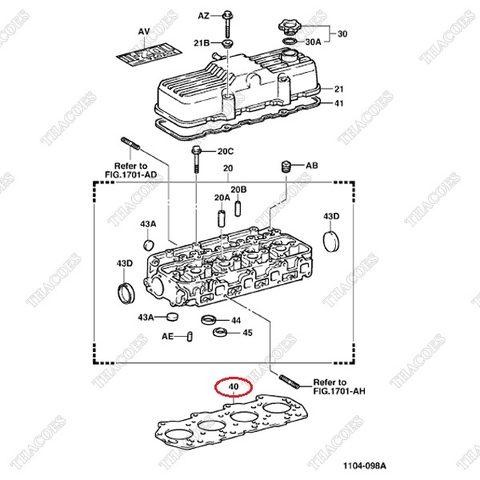 Gioăng mặt máy 11115-UC020 (11115-78204-71)