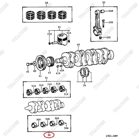 Bạc biên 13041-78203-71, 13041-78200-71 (Std)