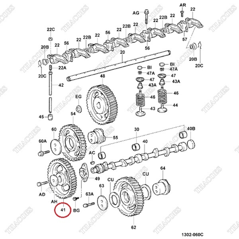 Bánh răng trục cam 13523-UC010 (13523-78202-71)