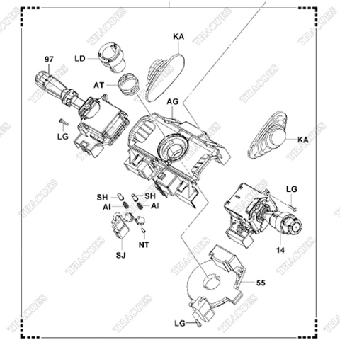 (14) Công tắc đèn 57440-12470-71