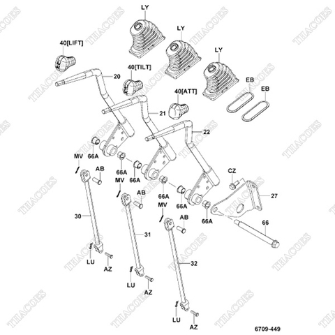 (66A) Bạc lót trục cần điều khiển thủy lực 31327-23000-71