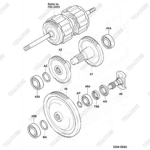 (45A) Vòng bi trục ra số 32639-26610-71