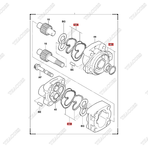 (01K) Bộ gioăng phớt bơm thủy lực 04671-10960-71