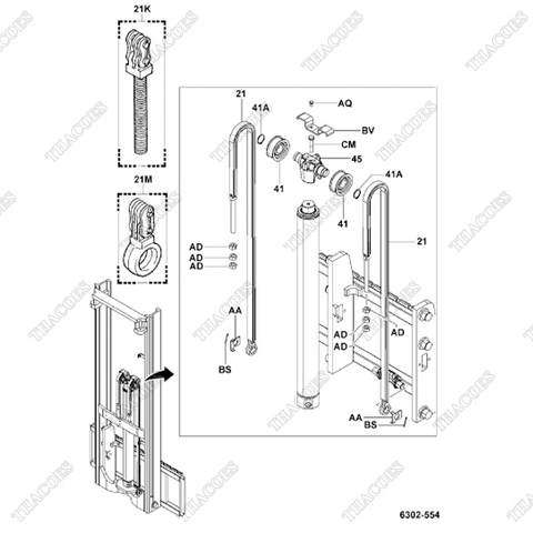 (41) Vòng bi lăn xích 63131-23600-71 (2c) (Trước)