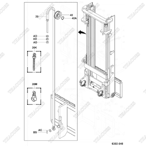 (40) Vòng bi lăn xích 63131-23600-71 (2c)