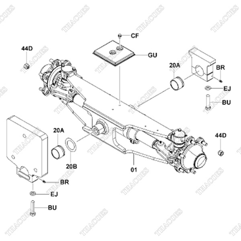(20A) Bạc đệm cầu sau 43421-23320-71