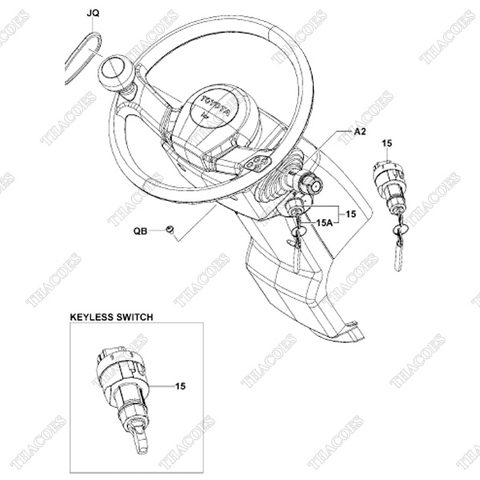 (15) Ổ khóa khởi động 57590-23333-71