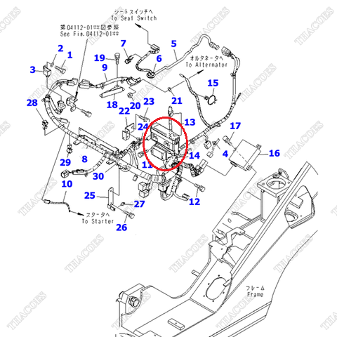 Cầu chì 37B-1EL-4020 (120A) (1 cái)