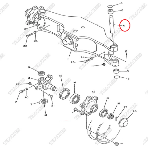 (Kit K8) Ắc phi nhê 3EB-24-32240 (R=L)
