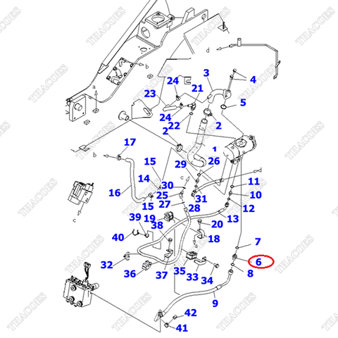 Rắc co thẳng 3EB-66-62220 (1c)