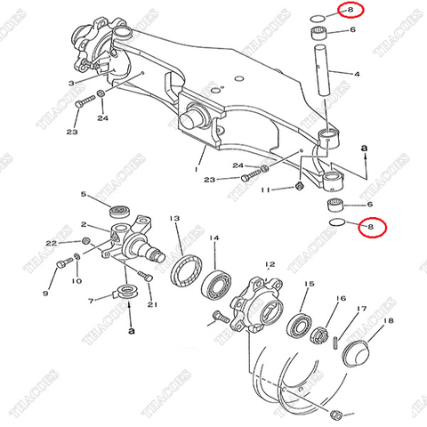 (Kit K8) Nắp chắn mỡ 07046-14520 (4c)