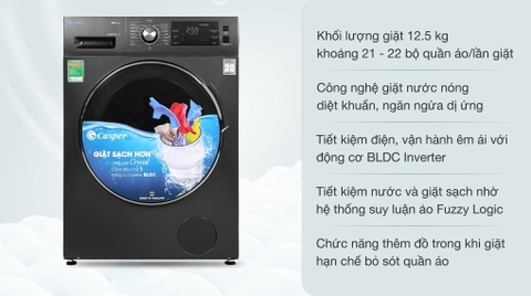 Máy giặt Casper 12.5kg Inverter WF-125I140BGB