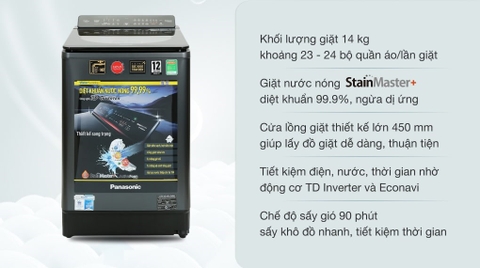 Máy giặt Panasonic 14kg Inverter NA-FD14V1BRV