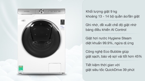 Máy giặt Samsung 9kg Inverter WW90TP54DSH/SV