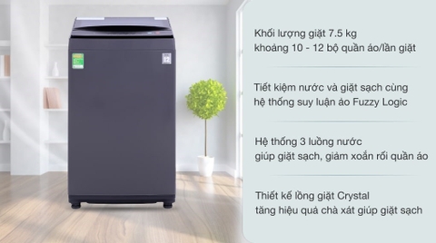 Máy giặt Casper 7.5kg WT-75N70BGA