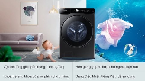 Máy giặt sấy Samsung giặt 21kg sấy 12kg Inverter WD21T6500GV/SV