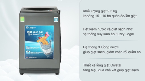 Máy giặt Casper 9.5kg Inverter WT-95I68DGA