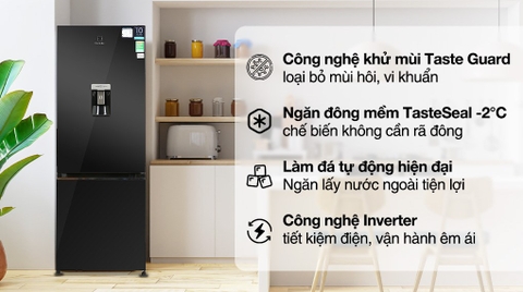 Tủ lạnh Electrolux 308 Lít Inverter EBB3462K-H