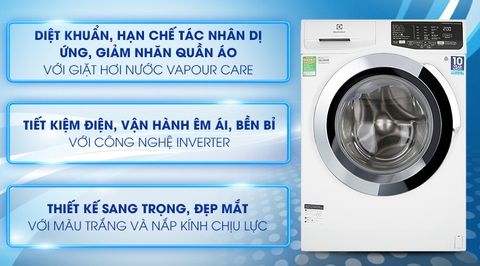 Máy giặt Electrolux 9kg Inverter EWF9025BQWA