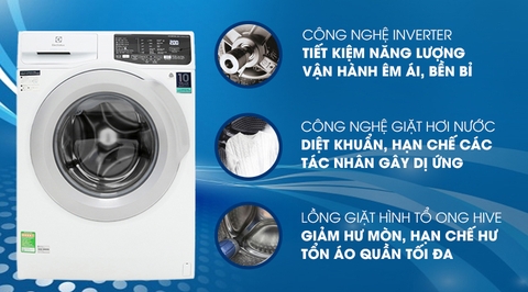 Máy giặt Electrolux 8kg Inverter EWF8025CQWA