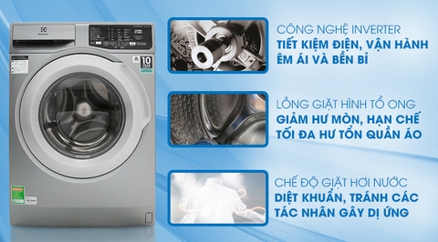 Máy giặt Electrolux 8kg Inverter EWF8025CQSA
