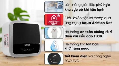 Bình nóng lạnh Ariston 30l ANDRIS2 TOP WIFI 30