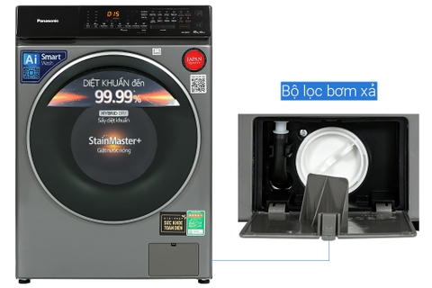 Máy giặt sấy Panasonic giặt 9kg sấy 6kg Inverter NA-S96FC1LVT