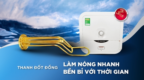 Bình nóng lạnh Ariston 15L vuông AN2 15R 2.5FE