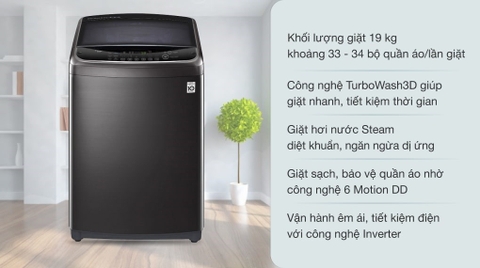 Máy giặt LG 19kg Inverter TH2519SSAK
