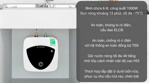 Bình nóng lạnh Ariston ANDRIS LUX 6UE