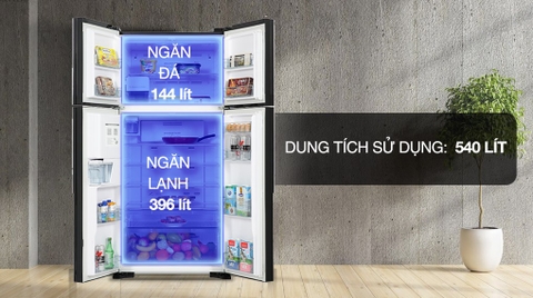 Tủ lạnh Hitachi Multi Door 540 lít Inverter R-FW690PGV7X GBK