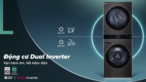 Máy giặt sấy LG giặt 14Kg sấy 10Kg Inverter WT1410NHB