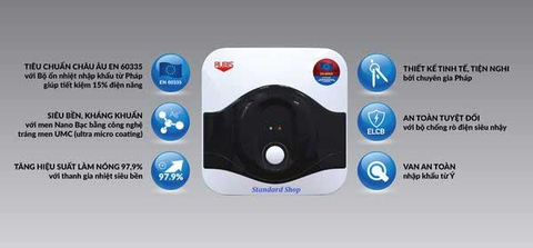 Bình nóng lạnh Rossi 15 lít vuông RRS15SQ