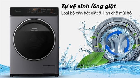 Máy giặt sấy Panasonic giặt 10kg sấy 6kg Inverter NA-S106FC1LV